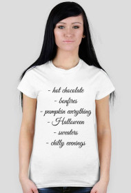 Autumn list t-shirt