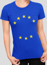 Unia Europejska osiem gwiazdek koszulka damska