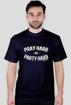 Koszulka "PrayHard" Granatowa