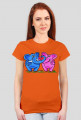Bluzka koszulka damska z nadrukiem Zakochane słonie