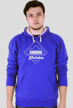 ENDURO POLSKA white  bluza z kapturem