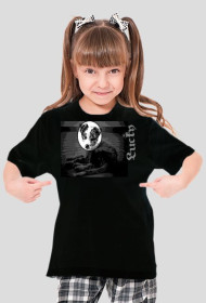 Koszulka dziewczęca Czarna "Lucky"