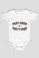 Body niemowlęce "PartyHard Białe