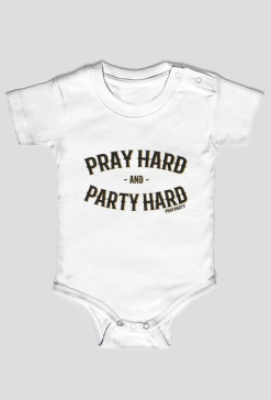 Body niemowlęce "PartyHard Białe