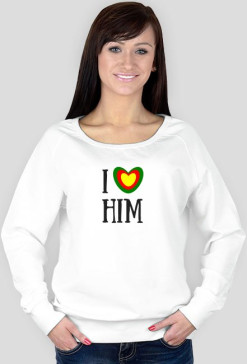 Bluza I Love Him Walentynki Damska