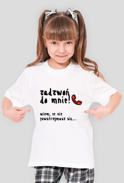Koszulka dziewczęca "Zadzwoń do mnie" CZARNY NAPIS - RÓŻNE KOLORY!