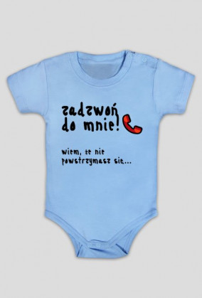 Body dziecięce "Zadzwoń do mnie" CZARNY NAPIS - RÓŻNE KOLORY!