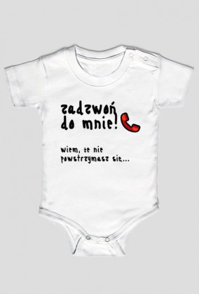 Body dziecięce "Zadzwoń do mnie" CZARNY NAPIS - RÓŻNE KOLORY!