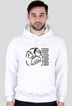 Bluza "Ffffuu", biała.