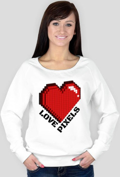 Bluza Damska - Love Pixels
