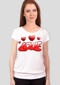 Bluzka koszulka damska z nadrukiem LOVE