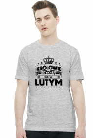 T-shirt królowie rodzą się w lutym