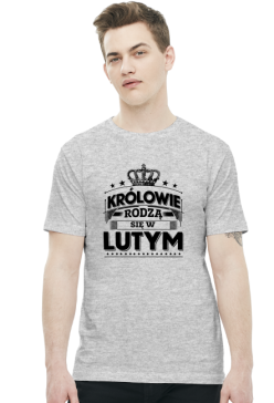 T-shirt królowie rodzą się w lutym