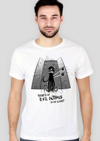 There's evil octopus in my closet - koszulka męska slim