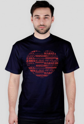 Koszulka męska - Kocham Warszawę - Wzór 2