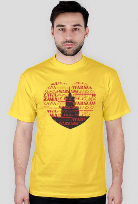 Koszulka męska - Kocham Warszawę - Wzór 3