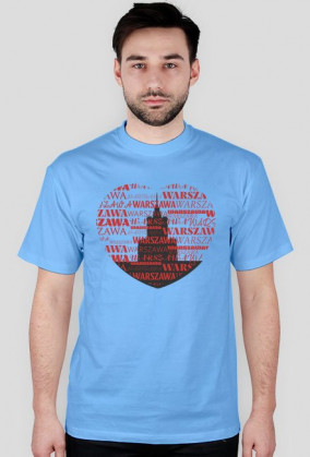 Koszulka męska - Kocham Warszawę - Wzór 3