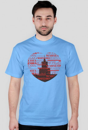 Koszulka męska - Kocham Warszawę - Wzór 3