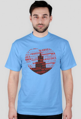 Koszulka męska - Kocham Warszawę - Wzór 5