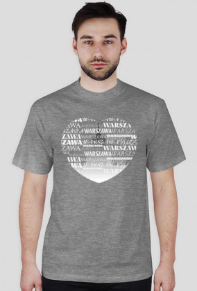 Koszulka męska - Kocham Warszawę - Wzór 16