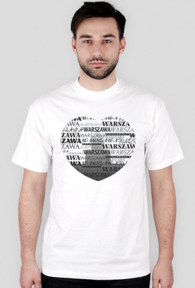Koszulka męska - Kocham Warszawę - Wzór 17