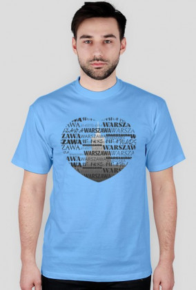 Koszulka męska - Kocham Warszawę - Wzór 17