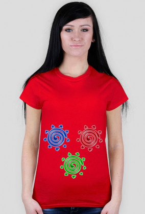 Koszulka damska - Słońce - wzór 5