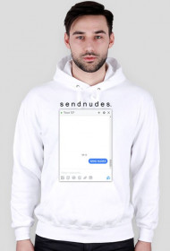 "Send Nudes" HOODIE white