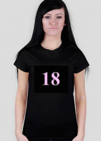 Koszulka dla dziewczyny na 18 lady black