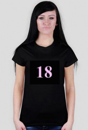 Koszulka dla dziewczyny na 18 lady black