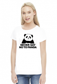 Never Say No To Panda Women T-shirt White