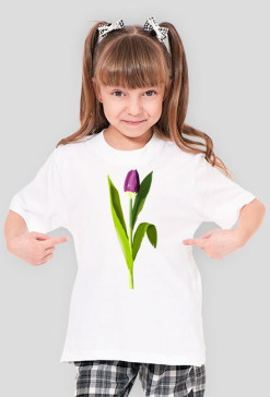 Koszulka dziewczęca - Tulipan