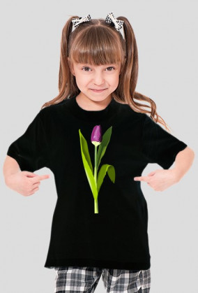 Koszulka dziewczęca - Tulipan