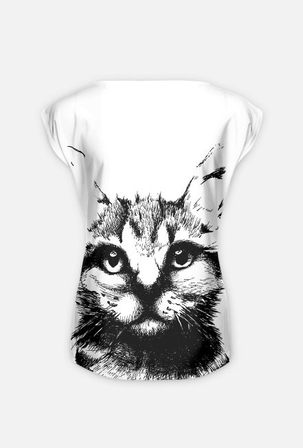 T-shirt Kot na tył