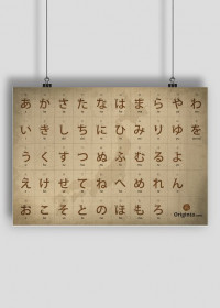 Plakat A2 - Do nauki hiragany (Mapa)