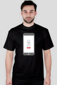 T-shirt koniec baterii