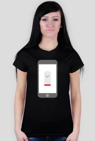 T-shirt koniec baterii