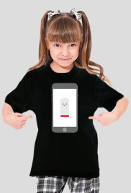 T-shirt koniec baterii