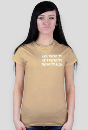 koszuleczka damska napis w fajnym miejscu