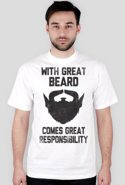 Beard Men T-shirt White