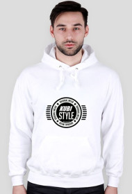 BLUZA BIAŁA Z KAPTUREM - KUBI STYLE