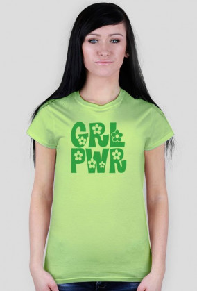 Koszulka z napisem GRL PWR