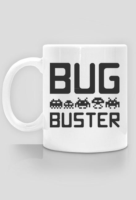 Kubek - Bug Buster - koszulki informatyczne, koszulki dla programisty i informatyka