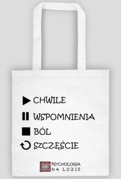 Torba z czarnym napisem - życie