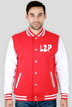Bluza, bejsbolówka, kolor czerwony biały z logiem. Rozmiary od S do XL