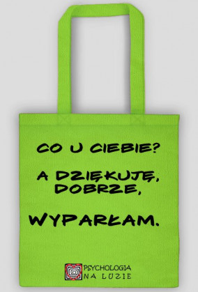 Torba z czarnym napisem - wyparcie