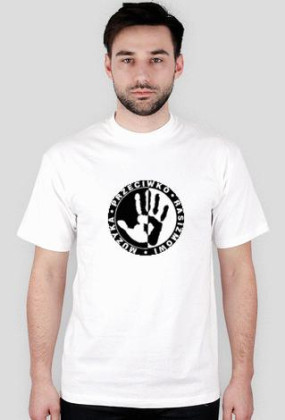 t-shirt biały muzyka przeciwko rasizmowi