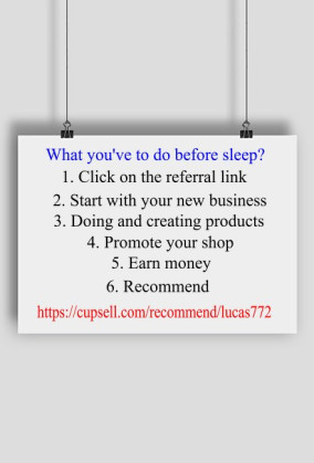 What you've to do before sleep ?