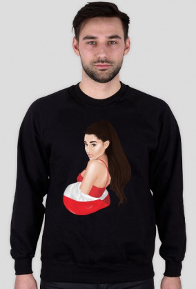 Bluza męska czarna "Dangerous Woman Drawing: Poland"