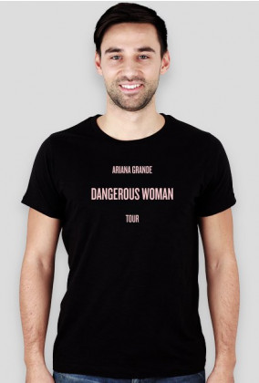 Koszulka męska czarna "Dangerous Woman Tour: Setlist"